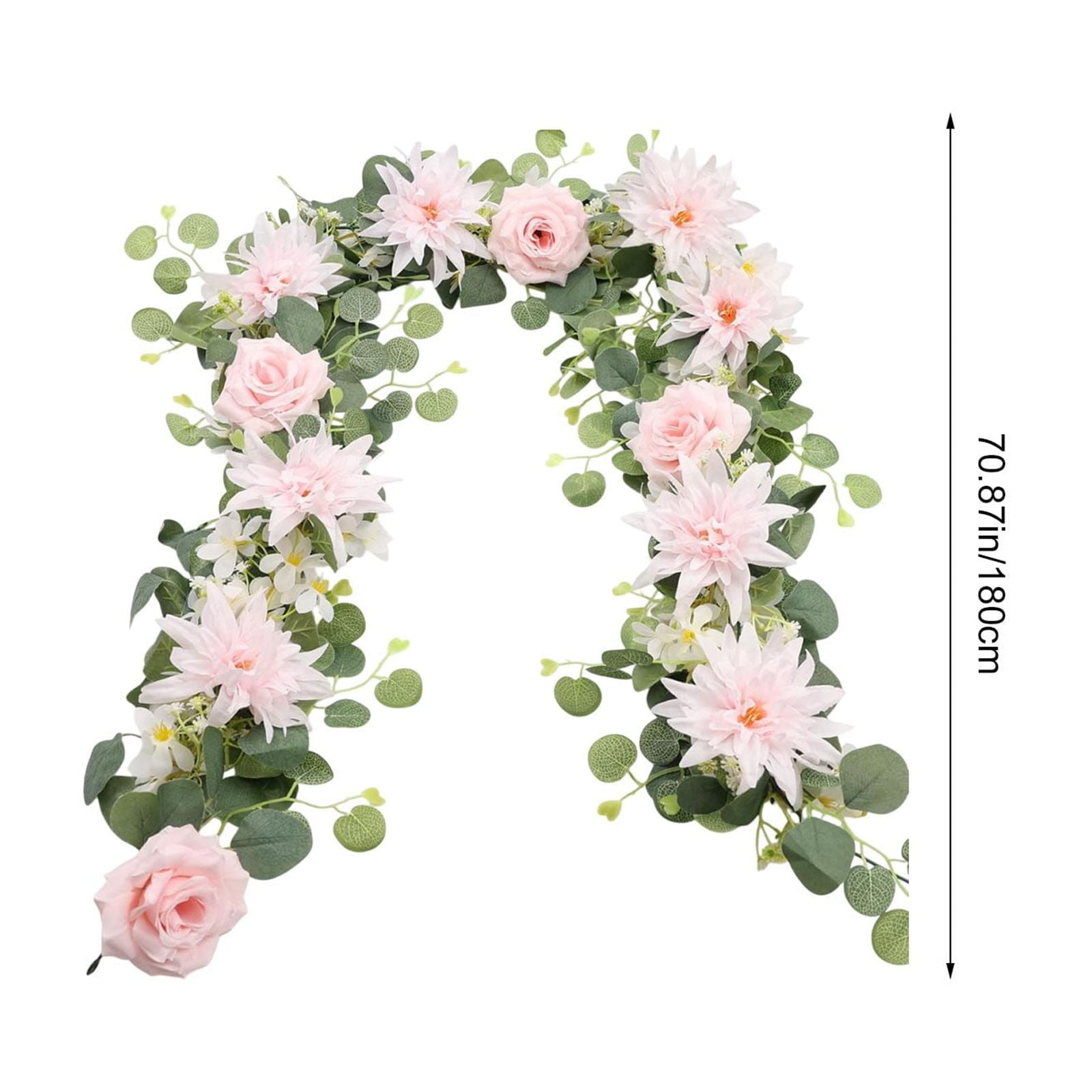 Artificial Flowers for Outdoors 1.8m Wedding Simulation Flower Outdoor Artificial Vine with Eucalyptus Leaves, Wedding Arch Decoration Vine