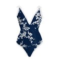 thumbnail image 2 of Gibobby Trajes de Natación para Mujer Traje de baño para mujer con vestido cruzado de bikini Traje de baño de 2 piezas con estampado floral Conjunto de t(Azul oscuro,G), 2 of 4