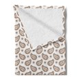 thumbnail image 2 of Brown Paisley Soft Flannel Fleece Blanket, Abstract Intricate Buta Floral Motif Illustration on Plain Background, Cozy Plush for Indoor and Outdoor Use, 70" x 90", Caramel and White, by Ambesonne, 2 of 5