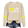 thumbnail image 4 of Timegard Womens Crewneck Sweatshirt Fall Loose Comfy Drop Shoulder Print Long Sleeve Pullover Tops, 4 of 4
