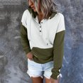 thumbnail image 3 of Vedolay Womens Crewneck Sweatshirt Hoodies for Women 2023 Oversized Sweatshirt Crew Neck Long Sleeve Casual Pullover Fall Clothes,Green M, 3 of 5