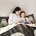 thumbnail image 4 of Homewish Kawaii Forest Ghost Twin Bedding for Teens, Autumn Daisy Wildflower Bedding Comforter Set, Halloween Reversible, 7pcs, 4 of 7