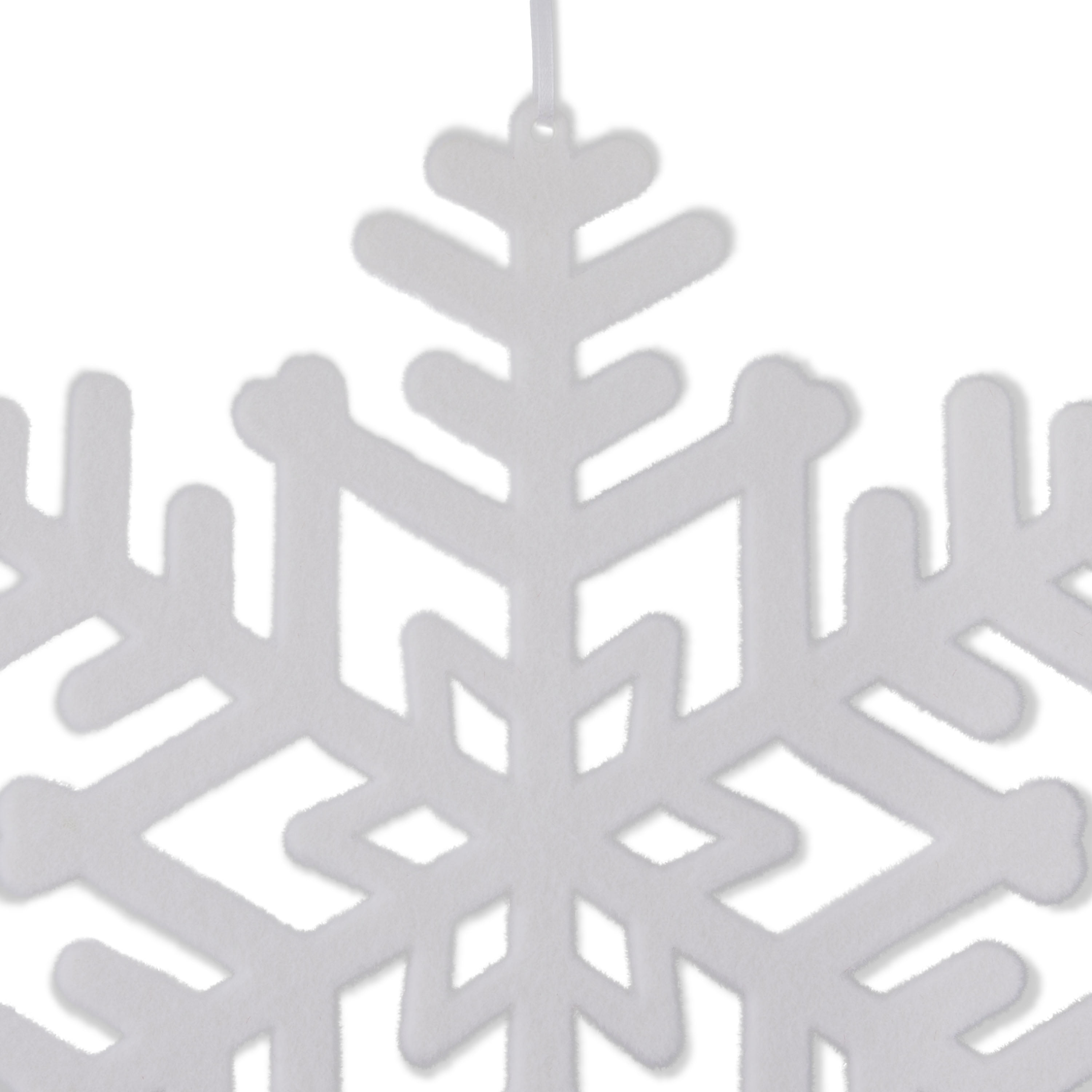 Jumbo White Flocked Snowflake Christmas Ornament, 14 in, by Holiday Time