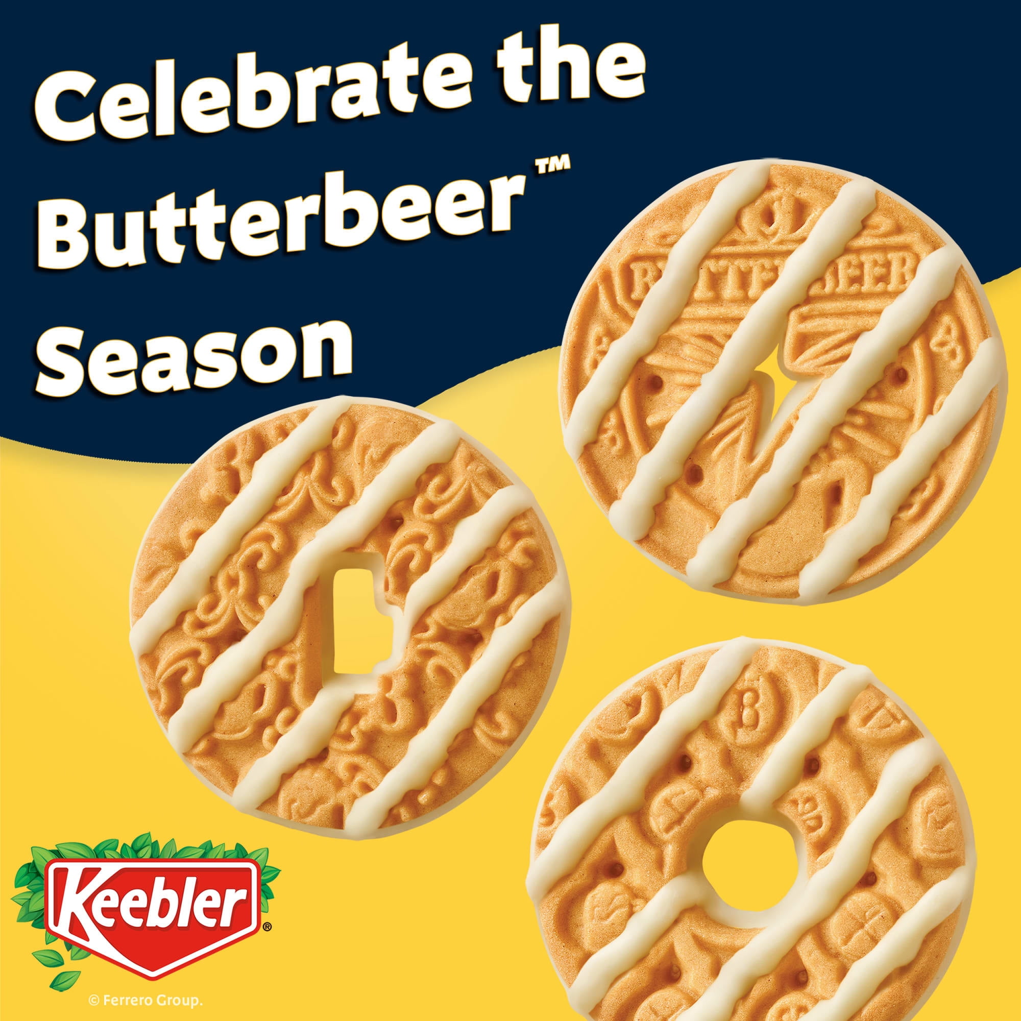 Keebler Fudge Stripes Harry Potter™ Butterbeer Cookies for Harry Potter Fans, 9.5 oz Pack