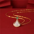 thumbnail image 4 of Stunning 14K Gold Natural Jade Necklace - Perfect Birthday and Mother's Day Gift for Mom, Wife and Girlfriend, 4 of 4