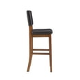 thumbnail image 6 of Linon 30" Milano Indoor Padded Bar Stool, Medium Dark Walnut/Dark Brown Faux Leather, 6 of 14