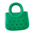 thumbnail image 2 of Bolsa de playa para mujeres Impermeable para el agua Pequeña bolsa Multipropósito de almacenamiento de verano con agujero Verde, 2 of 8