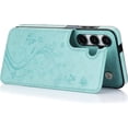thumbnail image 5 of Phone Case for Samsung Galaxy A15 5G/4G with Tempered Glass Screen Protector Card Holder Wallet Cover Stand Flip Leather Cell Accessories Glaxay A 15 15A SM A156B A155F Cases Women Men Green, 5 of 14