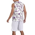 thumbnail image 2 of Sikiie Lavender Flowers Basketball Jersey Reversible Men's Mesh Athletic Sports Shirts Training Practice S-4XLSmall, 2 of 6