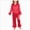 B52-Red, variant on 2 Years Toddler Girls Satin Pajama Set with Furry Trim,2-Piece Sleepwear Loungewear