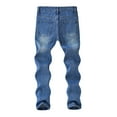 thumbnail image 5 of WEIGFI Child Boys Distressed Denim Pants Winter Autumn Casual Trousers High Street Fashion Loose Fit Teen Lads Joggers Stylish Solid Color Slacks, 5 of 9