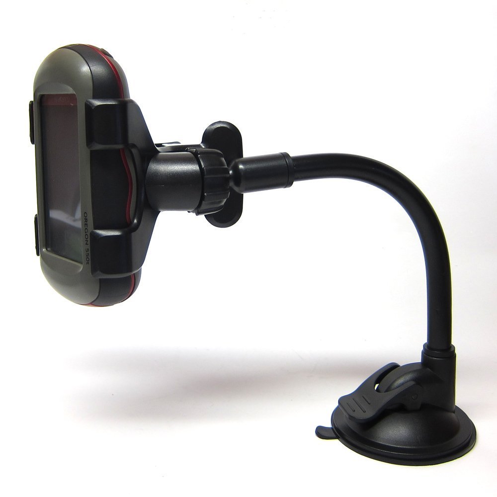 Ramtech Flexible Car Windshield Dash Suction Mount Dual Clip Holder Bracket For Garmin Oregon