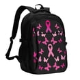 thumbnail image 1 of Disketp Breast Cancer Mochila de Viaje Estampada para Laptop con Puerto de Carga USB, Mochila Impermeable para Computadora – Regalo para Hombres y Mujeres, 1 of 7