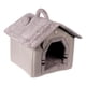 thumbnail image 2 of Cama para gatos, casa para gatos, nido con asa, caseta para cachorros, compacta, cálida y lavable para invierno. Gris, 2 of 9