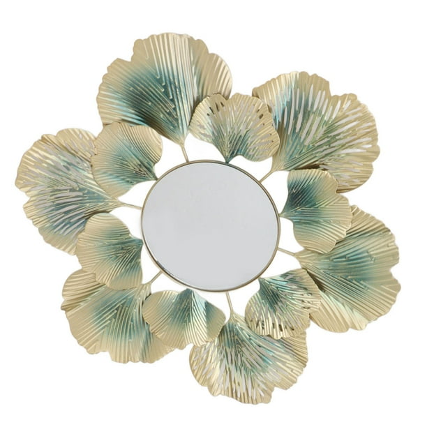 Espejos de Pared Modernos Simples Decorativos Resistentes Al Desgaste No Destiñen Espejos Montados en la Pared con Hojas de Ginkgo para Dormitorio Sala de Estar ANGGREK Otros
