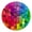 Y5, variant on Non-Ticking Silent Wall Clocks Battery Operated Personalized Decor Clock for Bathroom,Office-Colorful Rainbow-Themed Background With Squares(10inch)