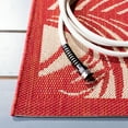 thumbnail image 3 of SAFAVIEH Courtyard Ivon Palm Leaves Indoor/Outdoor Area Rug, Terracotta/Beige, 6'7" x 9'6", 3 of 4