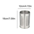thumbnail image 3 of AYktou Thickened Kitchen Utensil Holders, Stainless Steel Chopstick Bucket Kitchen Straw Holders, Large Capacity Silverware Organizer Milk Tea Store Countertop Organizer Knife Fork Draining Cage, 3 of 6