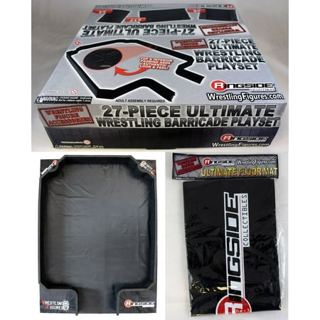Package Deal - "27-Piece Ultimate Wrestling Barricade Playset" & "Floor Mat"  Toy Wrestling Action Figure Accessories