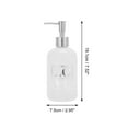 thumbnail image 4 of Unique Bargains 1 Pc Reusable Cylinder Letter Soap Dispenser 13.53oz White Silver Tone, 4 of 6