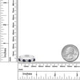 thumbnail image 4 of Gem Stone King Blue Sapphire and White Diamond Engagement Ring for Women | 925 Sterling Silver | Wedding Engagement Anniversary Promise Ring for Women | Size 8, 4 of 6