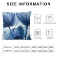 thumbnail image 5 of SHANXI Modern Floral Rose Blue Decorative Pillowcase - Comfortable Square Cushion for Couch, Bedroom, and Apartment Decor 18x18in, 5 of 5