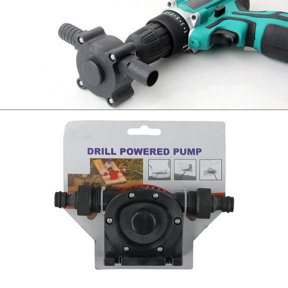 Electric Drill Powered Pump Hand Self-priming Liquids Transfer Pump With Syphon Attachment For Pond Flooded Areas Emptying, Electric Pump, Liquid Transfer Pump, Syphon Pump Tool
