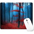 thumbnail image 1 of Fantasy Foggy Trees Small Mouse Pad 7.9x9.5in Washable Lycra Cloth Non-Slip Rubber Base for Wireless Mice, 1 of 4
