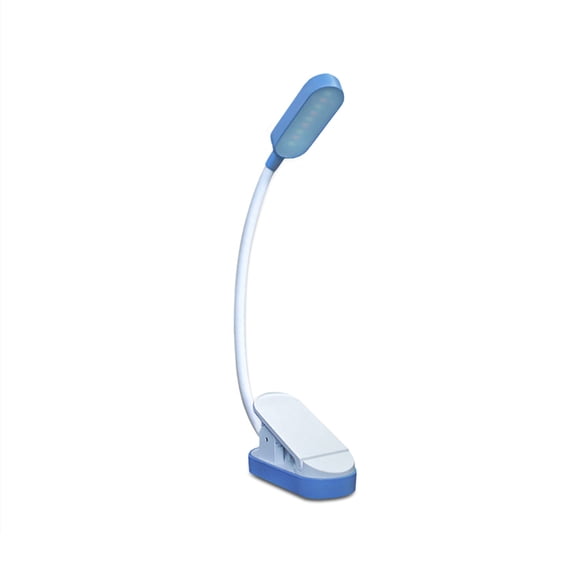Bearachild Luz recargable con Clip para lectura, trabajo, estudio, protección ocular ajustable, lámpara LED de costura, luces de abrazadera de borde de Iluminación y accesorios azul blanco Bearachild HA009592-02B