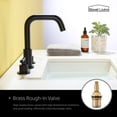 thumbnail image 4 of Boyel Living 8 in. Widespread 2-Handle Mid-Arc Bathroom Faucet with Valve and cUPC Water Supply Lines in Matte Black, 4 of 10