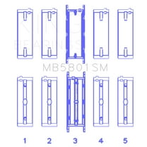 King Engine Bearings MB5801SM0.25 0.25 mm Crankshaft Main Bearing Set