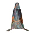 thumbnail image 7 of Honeii Galactic Jungle Dinosaurs Print Poncho Cape, Cloak Coat, Snuggly Hooded Wearable Blanket, Hooded Cape For Teenagers,Halloween Costumes-Small, 7 of 7