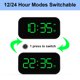 thumbnail image 4 of Reloj despertador multifuncional 6 ajustes de brillo 2 pantallas de tiempo MABOTO Verde, 4 of 7