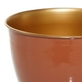 thumbnail image 5 of DecMode 9", 12"H Orange Metal Planter (2 Count), 5 of 7