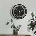 thumbnail image 2 of Reloj de pared ionze Appliances de 30 cm, acrílico, funciona con pilas, sin tictac, para dormitorio y sala de estar (negro), 2 of 4