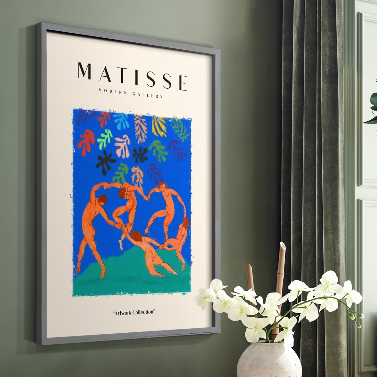 Matisse CX Framed Print in Gray Solid Wood 8 x 10 Framed Print