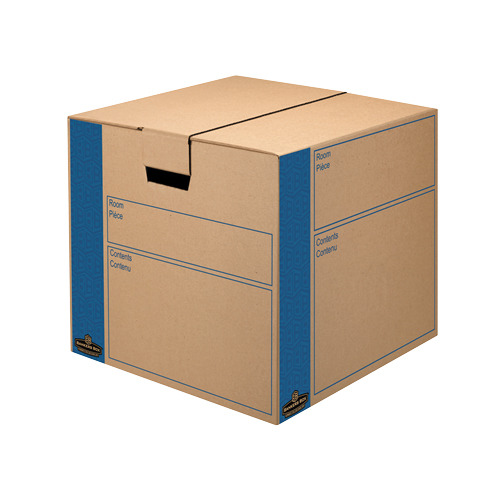 SmoothMove Prime Moving Boxes, Medium Internal Dimensions: 18" Width x 18" Depth x 16" Height - External Dimensions: 18.1" Width x 18.8" Depth x 16.6" Height - Lid Lock Closure - Medium Duty - Card