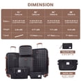 thumbnail image 5 of Travelhouse Luggage Set 6 Piece Hardside Suitcase TSA Lock Spinner Wheels 6 Pcs Hardshell Luggage with Duffel Bag.(Black), 5 of 9