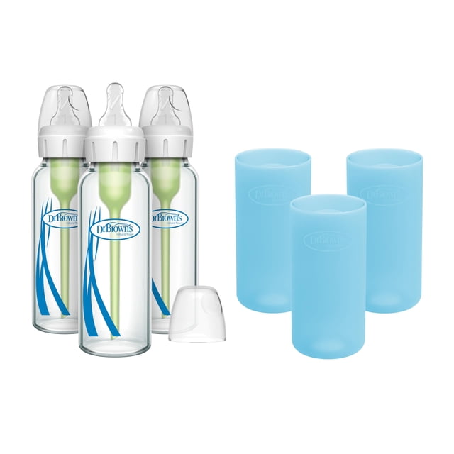 Biberones de vidrio anticolicos Dr. Brown's 250 ml, pack de 3