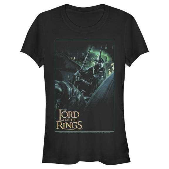 Junior's The Lord of the Rings Fellowship of the Ring Witch-King of Angmar Movie Poster Graphic Tee Black 2X Large