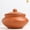 Red-ochre, variant on Swadeshi Blessings Exclusive Range Unglazed Earthen Dahi Handi/Curd Pot/Mitti Handi/Clay Pot with Lid, Also for Serving (with Natural White Firing Shade) (Black Traditional 1.3 Litres)