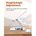 thumbnail image 4 of Support Pivotant pour Ordinateur Portable pour Bureau Support Ergonomique pour Ordinateur Portable avec Base Rotative à 360° Support d'Ordinateur Réglable Rehausseur Compatible avec Air Pro Tous Ordinateurs Portables 10-16,-Gris, 4 of 8