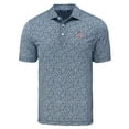 thumbnail image 2 of Men's Cutter & Buck Navy Detroit Tigers Pike Eco Flora Print Recycled Polo, 2 of 3