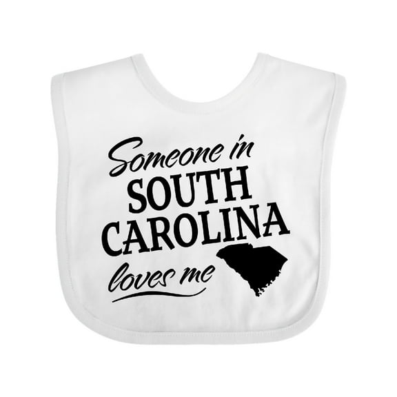 Inktastic Someone in South Carolina Loves Me Boys or Girls Baby Bib