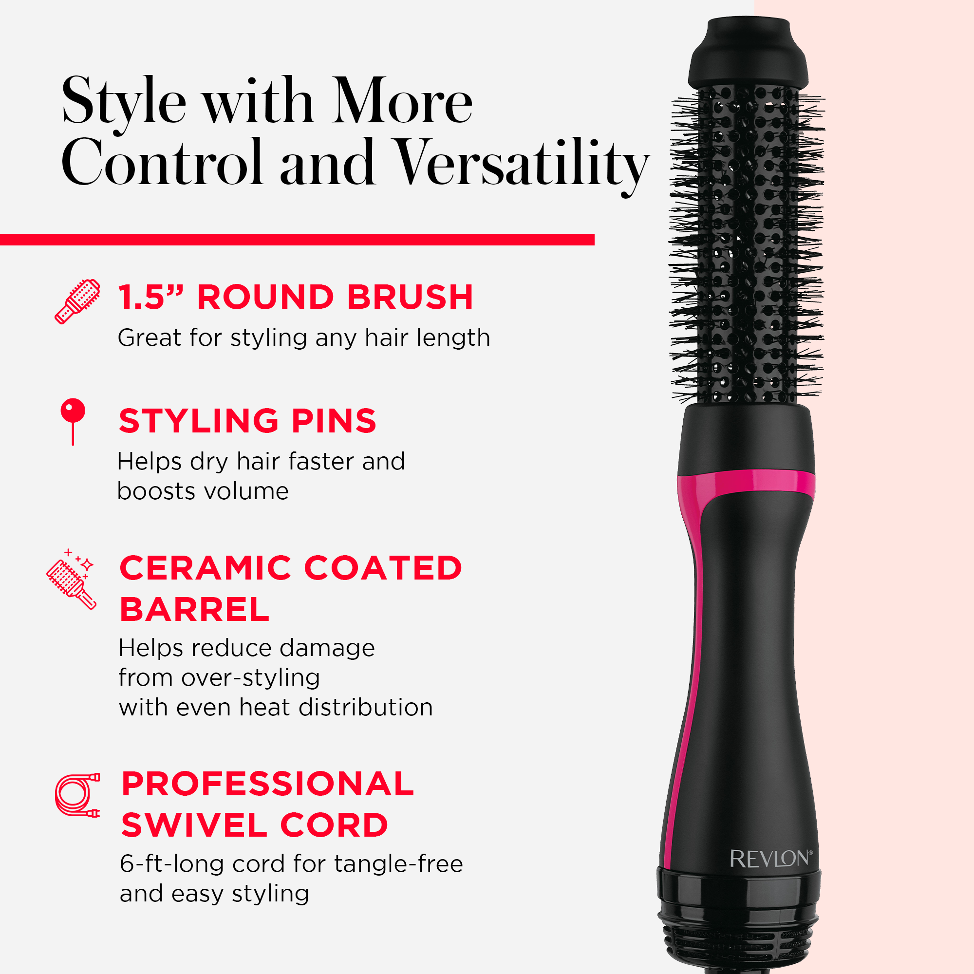 Revlon One-Step Root Booster Round Brush Hair Dryer photo 5