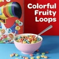 thumbnail image 2 of Kellogg's Froot Loops Breakfast Cereal, Kids Cereal, Family Breakfast, Mega Size, Original, 24.7oz Box (1 Box)-2Pack, 2 of 5