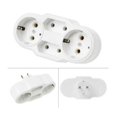 thumbnail image 3 of 250v Triple Plug Protective Contact Multiple Plug Power Distribution Adapter EU To Russian Good Quality Conversion Socket, 3 of 5