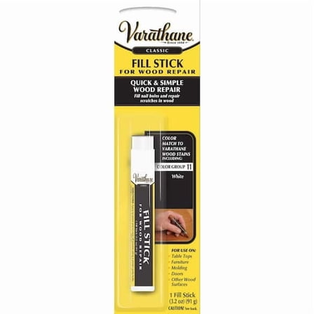 VARATHANE 3.2 OZ. WHITE WOOD FILL STICK IS DESIGNED TO MAKE QUICK REPAIRS
