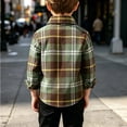 thumbnail image 4 of XYAIYT Boys Plaid Shirt Jacket Long Sleeve Flannel Button Down Coat Outerwear for Kids Spring Fall Casual, 4 of 6