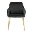 thumbnail image 5 of LumiSource Gold Steel, Black PU Daniella Dining Chair - Set of 2, 5 of 5